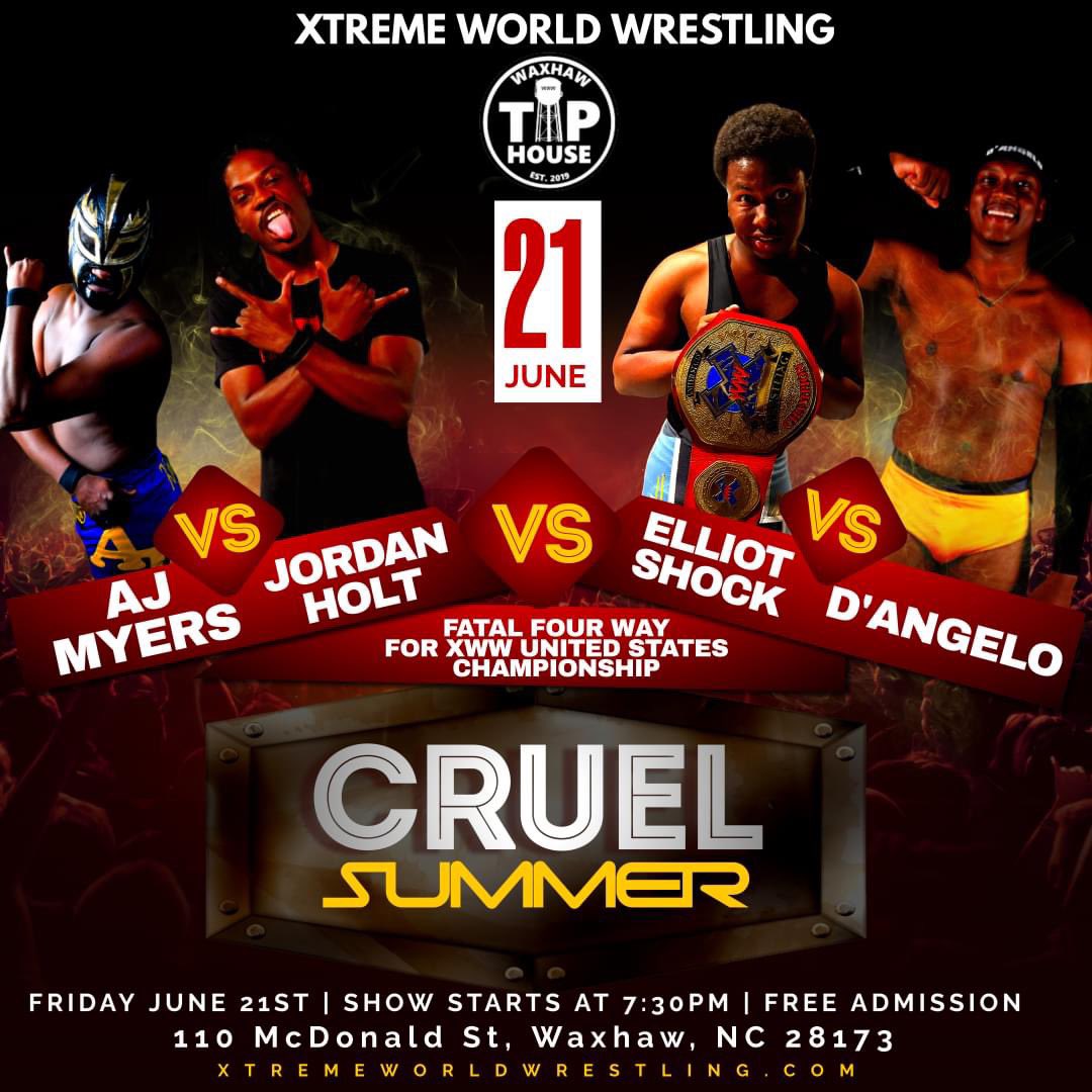 XwwOfficial's tweet image. #XWW will be at the Waxhaw Taphouse tonight for #CruelSummer2024! Can’t wait to see you there! #Free admission!