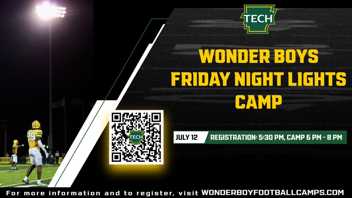 ATUFootball's tweet photo. Prospects!! We have two more opportunities to get evaluated this summer! You don’t want to miss out on these!! Friday Night Lights, then the next morning our Big Boys will have a padded camp! 

Follow the link at the bottom or scan the QR code!!
#LinkItUp🔗 https://t.co/b3B8zOLFDF