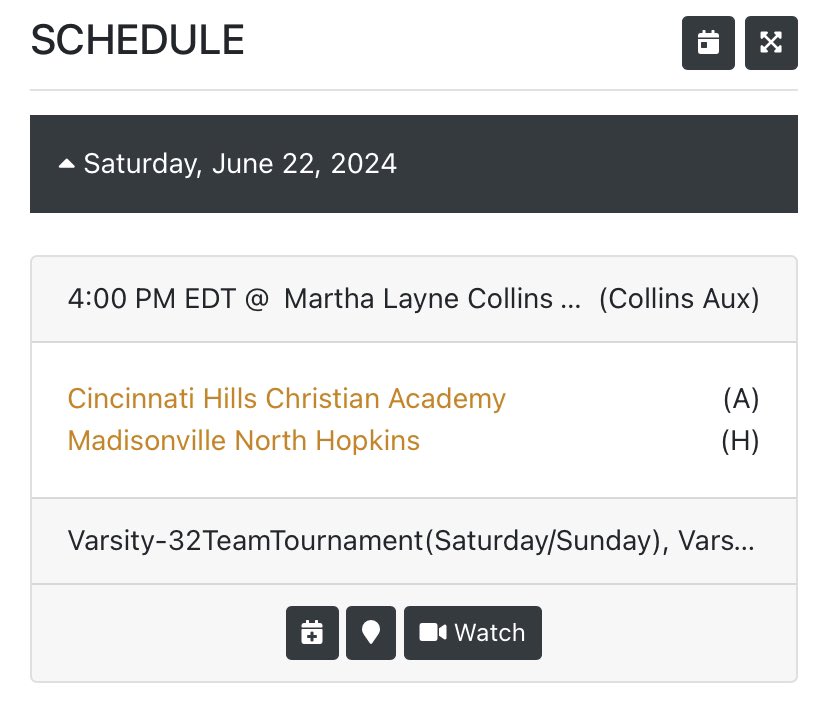 My Schedule on Saturday for the KABC Titans Shootout!