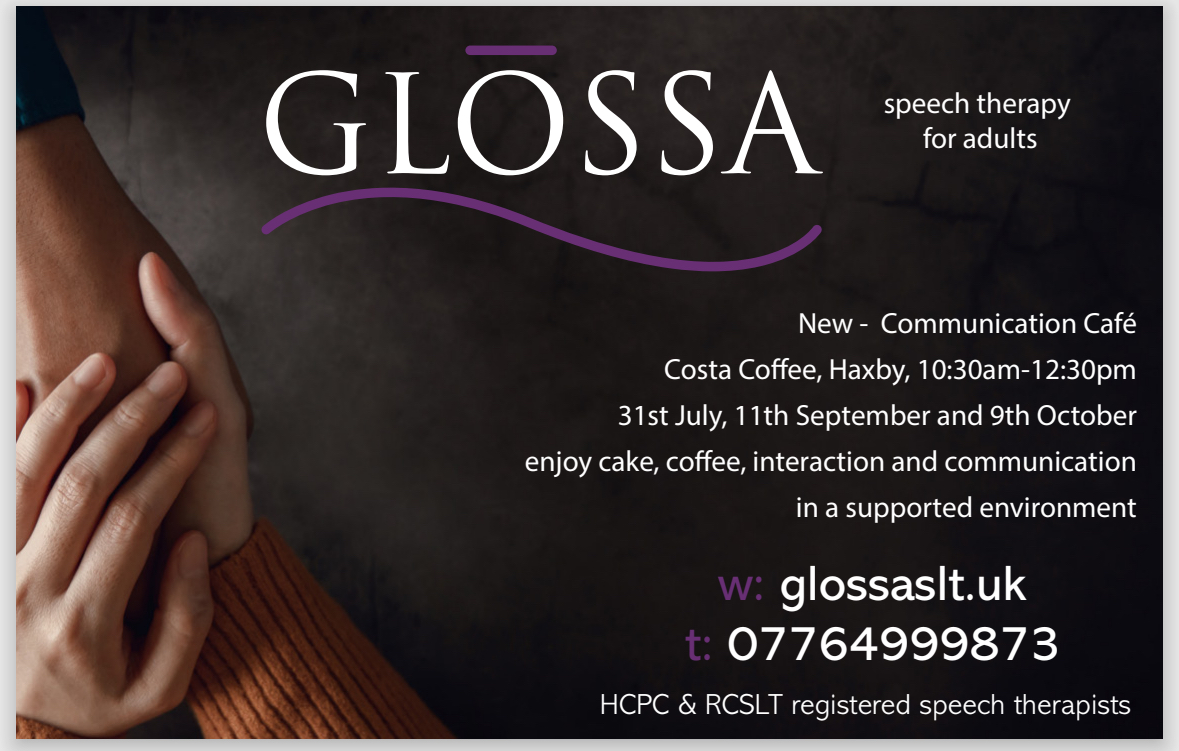 In York? The Communication Cafe is back!!!  Finding the words difficult? A stammer holding you back? Harder to socialise after a brain injury? If you find communication challenging - the cafe is for you.  Practise in a safe space with a Speech Therapist available.
