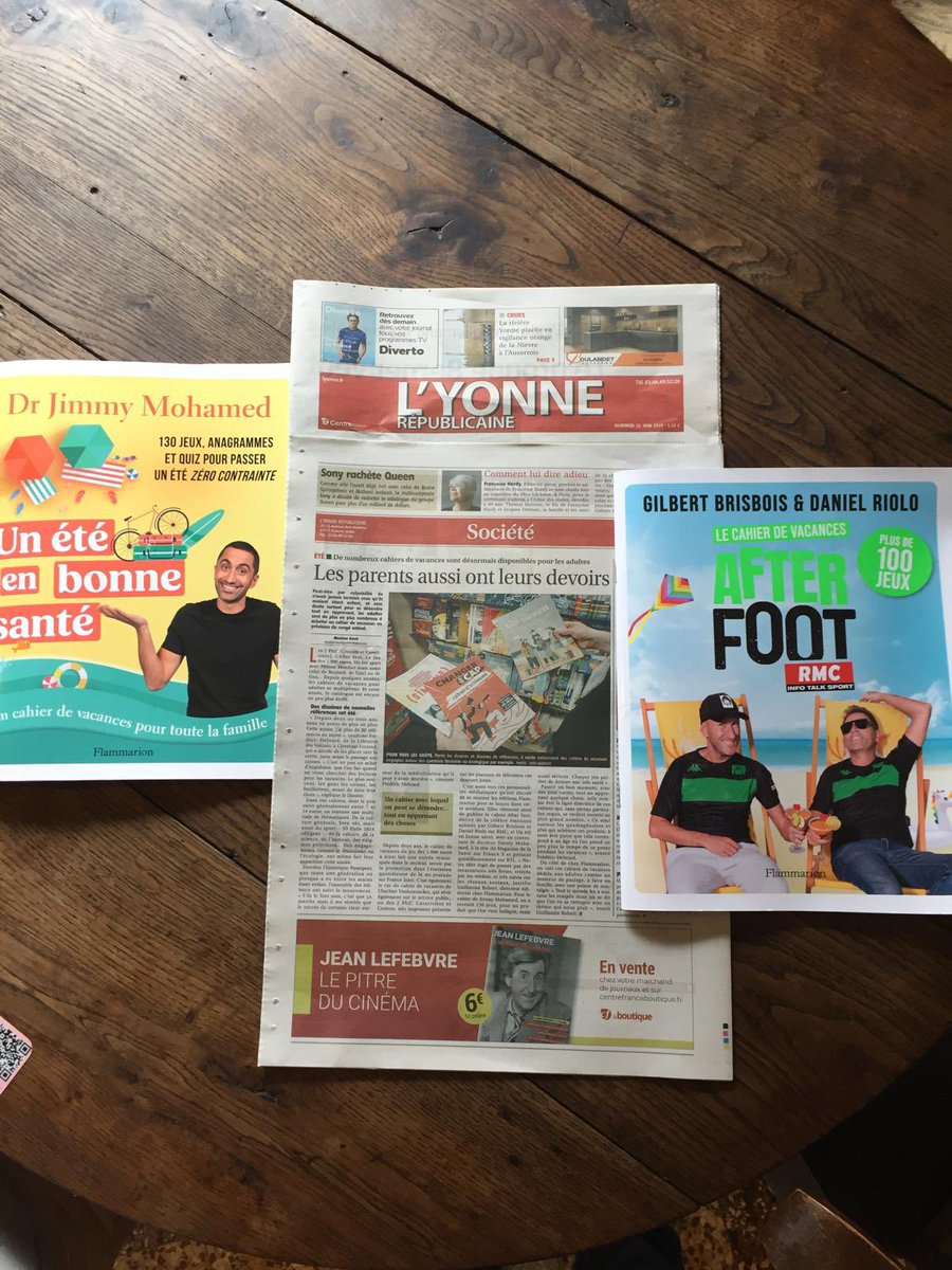 anneblondat's tweet image. #VendrediLecture avec @lyonne_fr et le groupe @lamontagne_fr qui se mettent à l’heure d’été et des #cahiersdevacances #santé avec @Dr_moji et #foot avec @AfterRMC 

Merci @MaxEscot