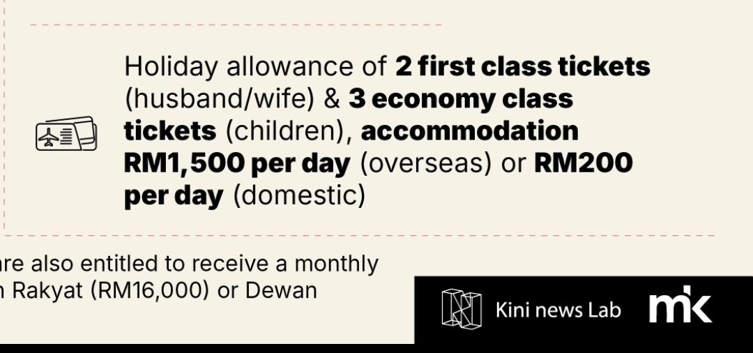 lorettabagg's tweet image. Someone tell me how this is necessary at all ? Why is it even paid for by the rakyat? 

Why are we paying for their first class holidays where they get to spend minimum wage monthly salary per day?