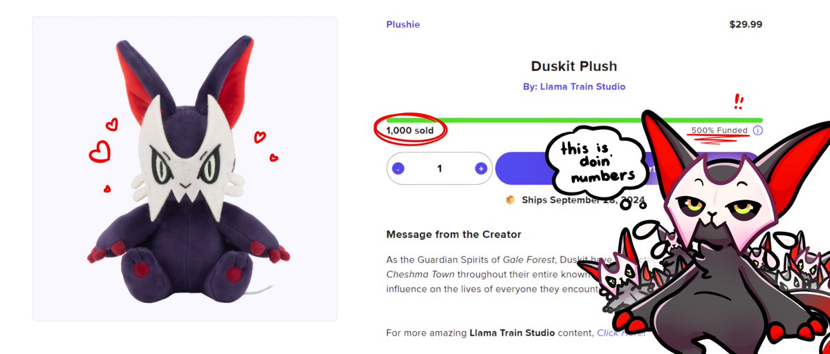 🎉 We hit 1000+ Duskit Plush sales! 🎉
Thank you everyone for your support! To celebrate, we will be launching a Gleam Boost Day on June 22nd, 8AM CDT! 

✨ For 24hrs, all Gleam Boost odds will be boosted (x16) for FREE! Active Gleam Boosts will be paused &amp; Pity can be enabled!