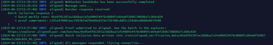 Just submitted a proof via <a href="/alignedlayer/">Aligned</a> ✅ I am now #aligned 💚
explorer.alignedlayer.com/batches/0x05e9…