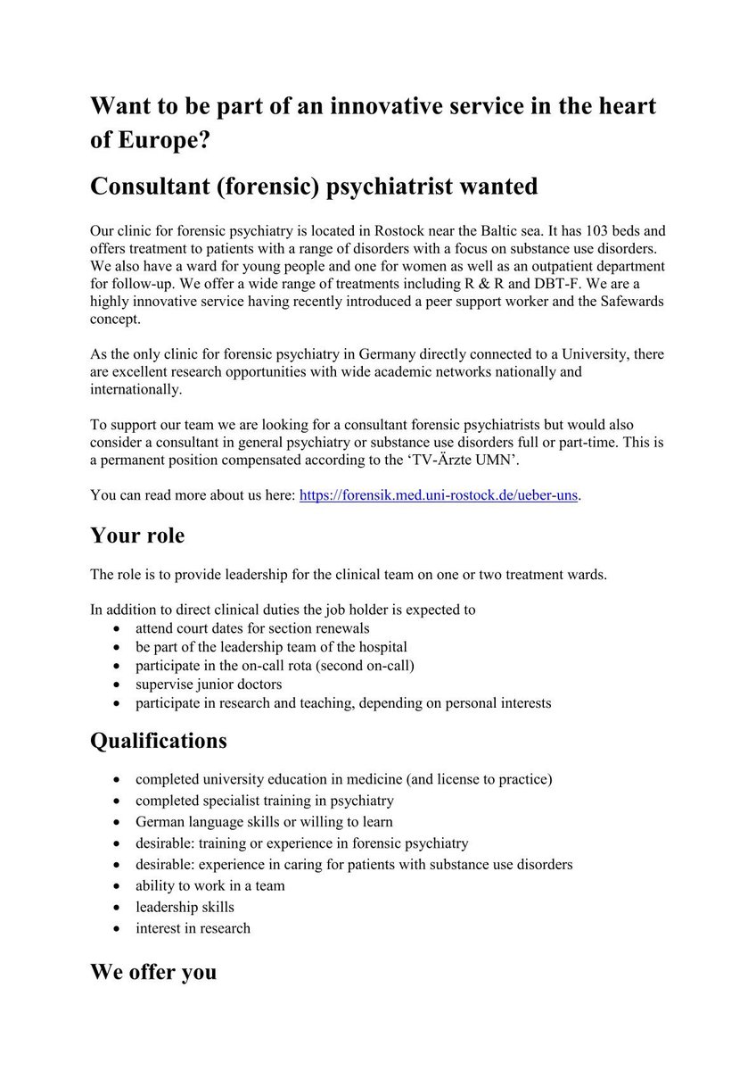 Forensic Psychiatry, Rostock tweet media