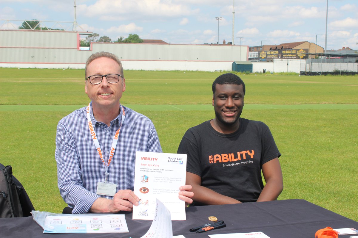 Lance and I had a great day in the Bexleyheath sunshine this #LDWeek24 to promote the <a href="/SELondonICS/">South East London ICS</a> Easy Eye Care service. Lots of support for this service, it will be a busy summer! @ALDatOxleas <a href="/OxleasNHS/">Oxleas NHS</a> <a href="/SeeAbility/">SeeAbility</a>