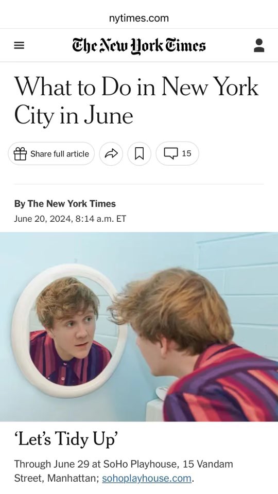 Look it’s me! In the <a href="/nytimes/">The New York Times</a>. An extra week of shows added!