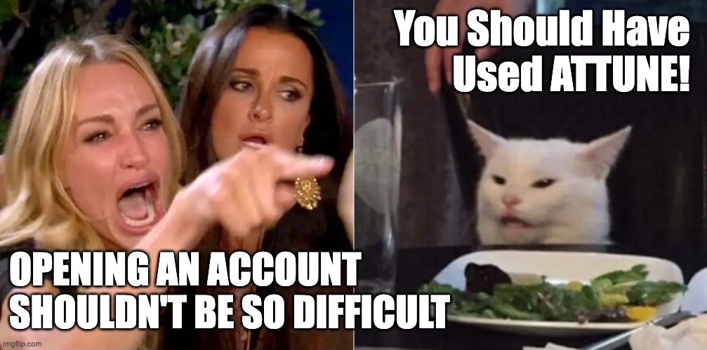 getATTUNE's tweet image. Not to get all catty, but not all #AccountOpening software is created equal. #FunFridays