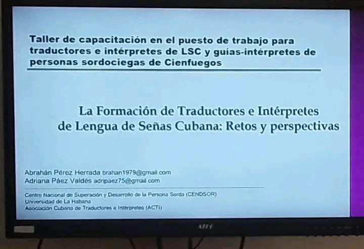 AimeTania1970's tweet image. Modelos de Formación de los intérpretes de Lengua de Señas Cubana,  Taller de Capacitación para Traductores/ Intérpretes/Guías intérpretes de personas sordociegas de Cfgos. #UCf #ANSOC. #OrgulloUCf