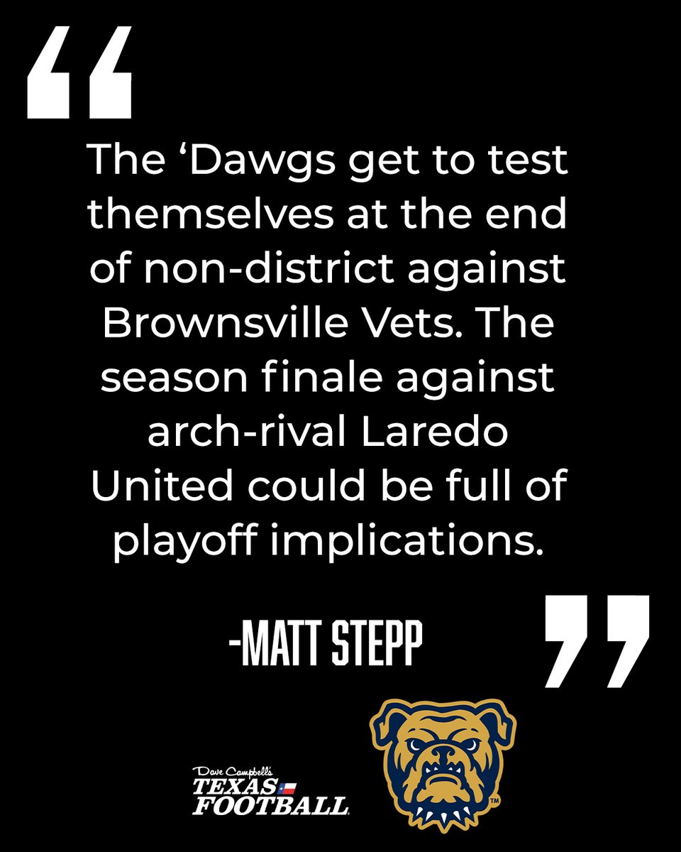 dctf's tweet photo. DCTF Schedule Breakdown: Laredo Alexander Bulldogs

The 'Dawgs, fresh off a playoff berth in 2023, head into the fall with some big-time matchups on deck. How will Alexander stack up in 2024?

#txhsfb | @JBA_Bulldogs | @Matt_Stepp817 https://t.co/jRmJr3BAqk