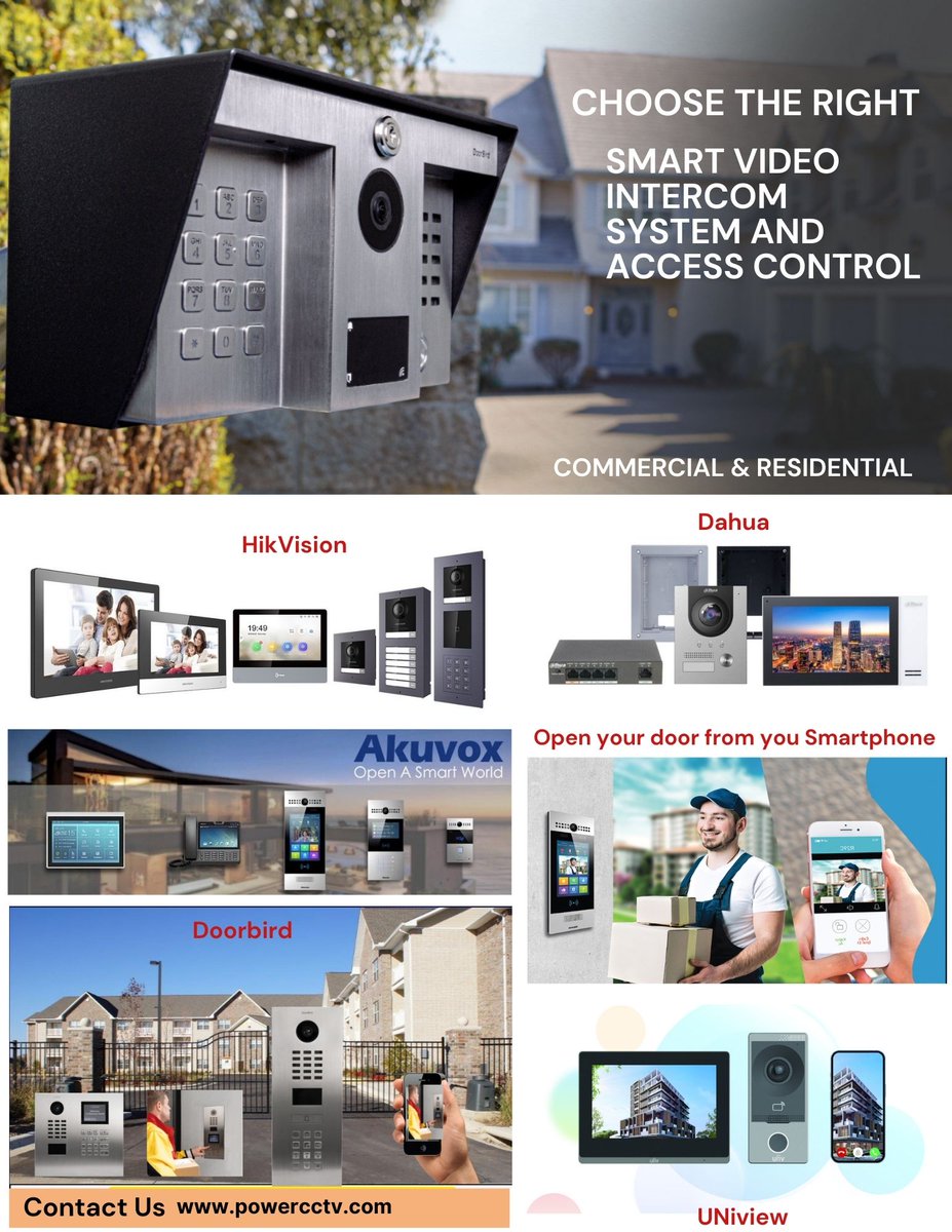 cctv_power's tweet image. Chose the right Intercom and door access for you home and Business, Secure, convenient and affordable property access from a smartphone  #intercom #Intercomsystem #intercominstallation