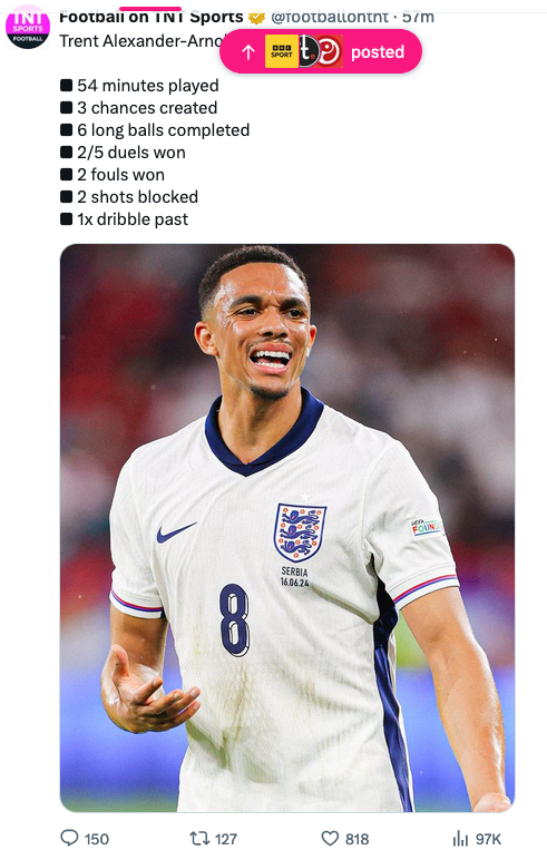BlackQueenLara's tweet photo. #MyViewsMine Leaving @England alone or living traumatized. #Trent was the most analyzed @England's Player last week, he was 1 important Player at #DANENG & still get a storm. EXAMPLE in Stats-Pic on #Trent & #JudeBelligham in #DANENG. Who's #ThreeLions' #SCAPEGOAT? Trent https://t.co/uiA4VN0i9B
