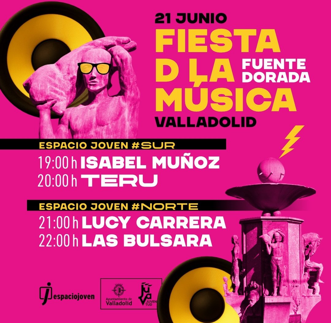 SummerEndfesti's tweet photo. ♥️¡Feliz día de la música!♥️
👉En Valladolid hoy tenéis buenos planes recomendados en:
- Dimmer Bar. 
- Fuente Dorada. @ejovensurVA
- Bar Radial. 
- Café Teatro. @hueso999
🟢Carteles con artistas y horarios. 👇 https://t.co/EqoHShXVRy
