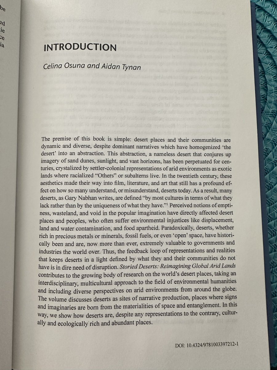 celina_osuna_'s tweet photo. This is the first time a book idea has become a tangible object. 🎉🎉🎉
Storied Deserts, an edited volume @atynan1 and I have worked on for the last few years, is out this month and I’m so grateful for all involved!!! https://t.co/AdB7RAjAVX