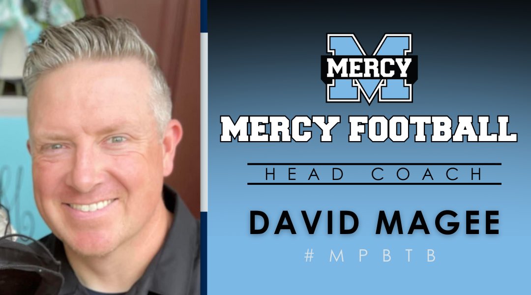 Please join us in welcoming our first-ever Mercy Head Football Coach, David Magee. With a proven track record of developing young athletes, we are excited for Coach Magee to get to work with our Mercy Athletes!

#MPBTB