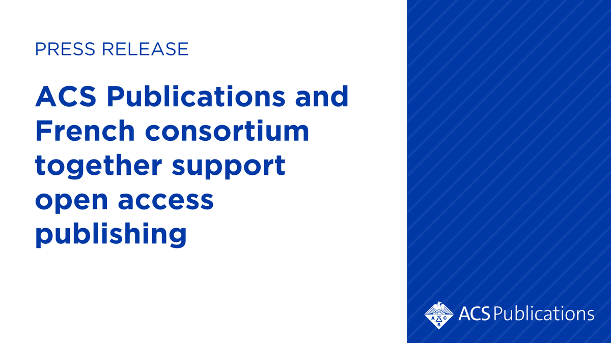 ACSPublications's tweet photo. We're pleased to announce a memorandum of understanding for a first of its kind agreement with Couperin, an academic consortium in France, which will allow authors to publish zero-embargo green open access at no cost to them.
 
Read the full announcement: https://t.co/XrNQ1WKCft https://t.co/yz56l9gxme