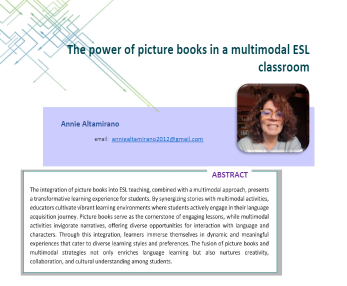 My article "The power of picturebooks in a multimedia ESL classroom," has been published in <a href="/iatefl_ltsig/">IATEFL LTSIG</a>  publication!   
Huge thank you LTSIG committee members &amp; SusanaGalante for inviting me.
#anniealtamiranoteachertrainer #annieteachertrainer #empoweringteachersworldwide