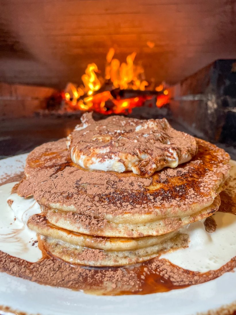 🥞‼️TIRAMISU PANCAKES 🥞‼️

Made with layers of fluffy pancakes drenched in espresso syrup, topped with rich mascarpone cream, and dusted with cocoa powder. Available every weekend brunch in Milford and Hudson!!!