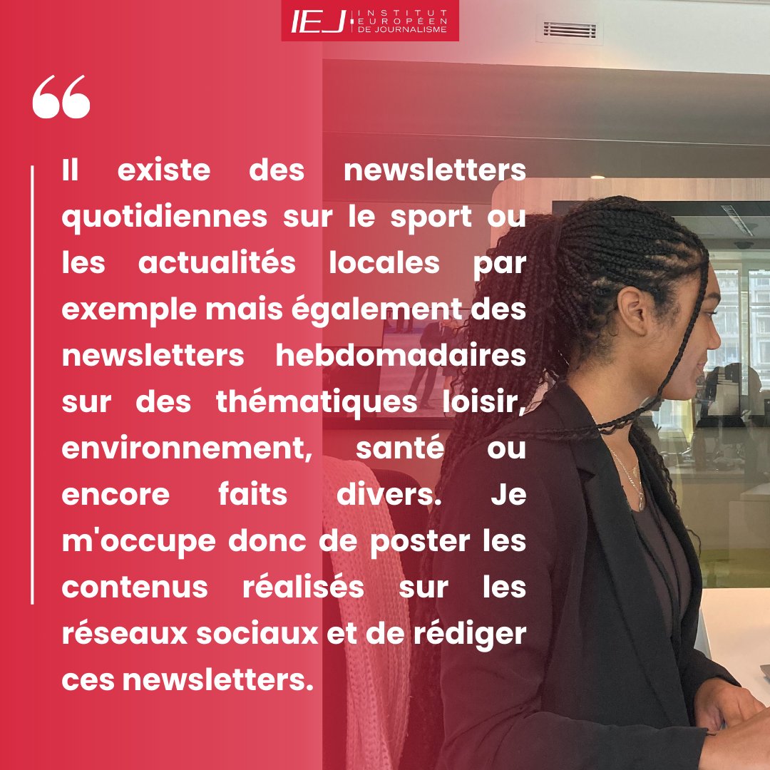 Nos étudiants en stage 🤩

Cecilia Sow, étudiante en 3ème année en stage au Parisien effectue ses missions au sein du service Audience et Engagement.

#stage #etudiants #expérience #journalisme #iejparis #journaliste