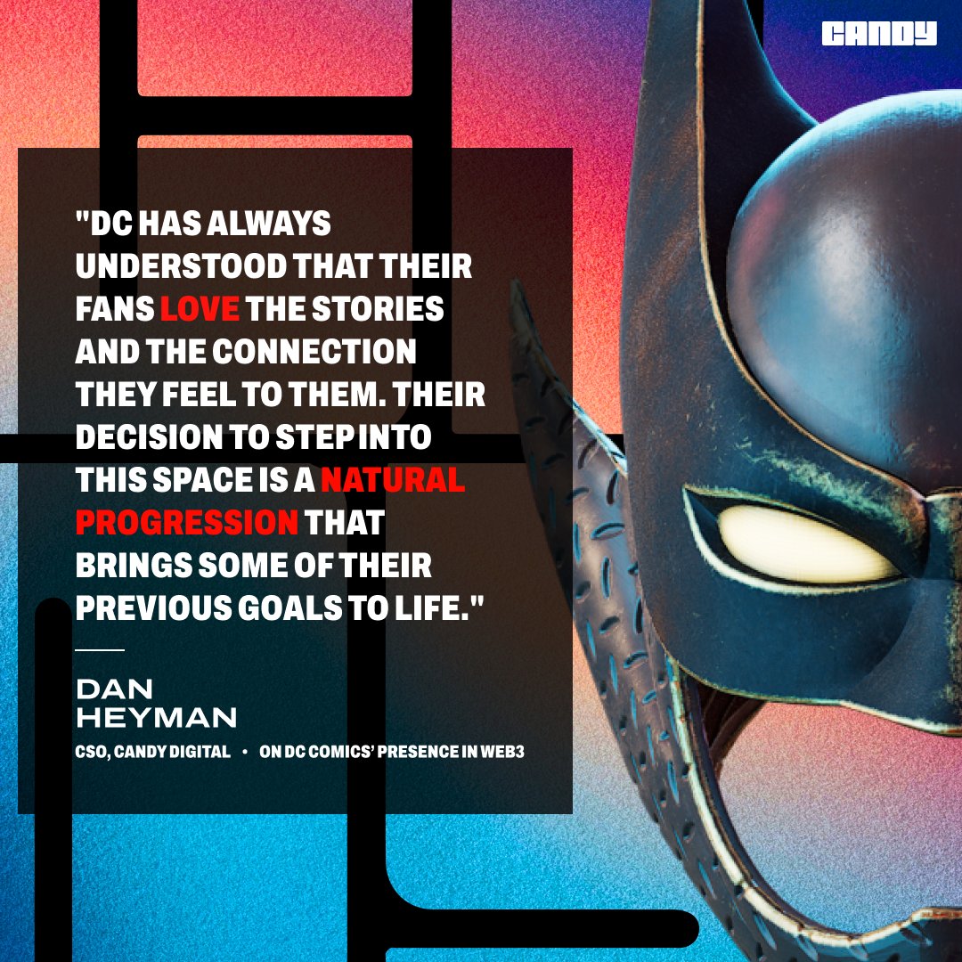 Is there a comic-collecting community in #web3 that is as passionate as the DC NFT Community?

We think not! 🦇

Quote from Candy CSO <a href="/HeymanDaniel/">Daniel Heyman</a> via the <a href="/DigitalCurrents/">Morgan Creek Digital (MCD)</a> Podcast