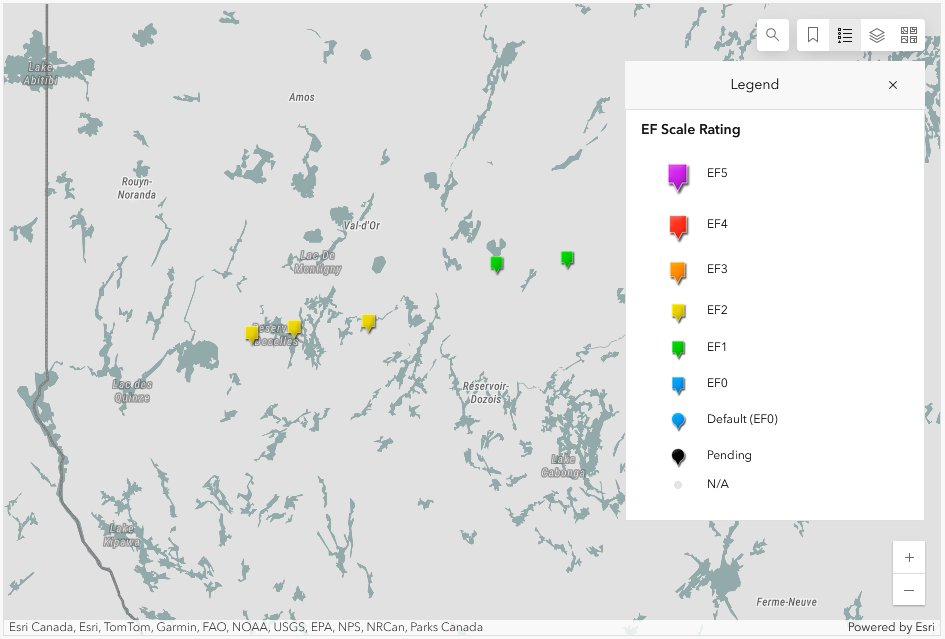 NTP investigation has confirmed 5 tornadoes that occurred on June 13 in western QC (3 EF2, 2 EF1). The tornado damage paths were found via analysis of tree damage in high-resolution satellite imagery. Additional events may be found.

Details here: ow.ly/Xlyc50Snmho #meteoQC