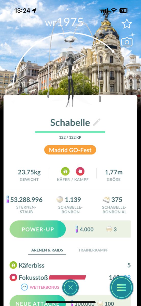 Borke1996's tweet photo. Recap GO Fest Madrid 2024 ๐ช๐ธ๐ค
121 Shiny โจ
3x ๐ฏ (Necrozma,Cacnea,Aron)
There was an Icognito Y still there. But I exchanged it for a Shiny B. That's why he's missing in the video. https://t.co/hd5P7eMTc4