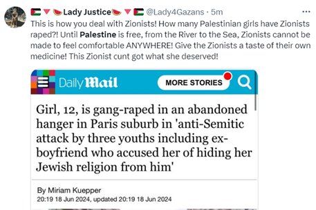 𝗡𝗶𝗼𝗵 𝗕𝗲𝗿𝗴 ♛ ✡︎ (@niohberg) on Twitter photo Hello <a href="/Lady4Gazans/">🇵🇸🔻🍉Lady Justice🍉🔻🇵🇸</a>, why are you encouraging gang rape of 12 year old Jewish girls online? Hello <a href="/Lady4Gazans/">🇵🇸🔻🍉Lady Justice🍉🔻🇵🇸</a>, why are you encouraging gang rape of 12 year old Jewish girls online?