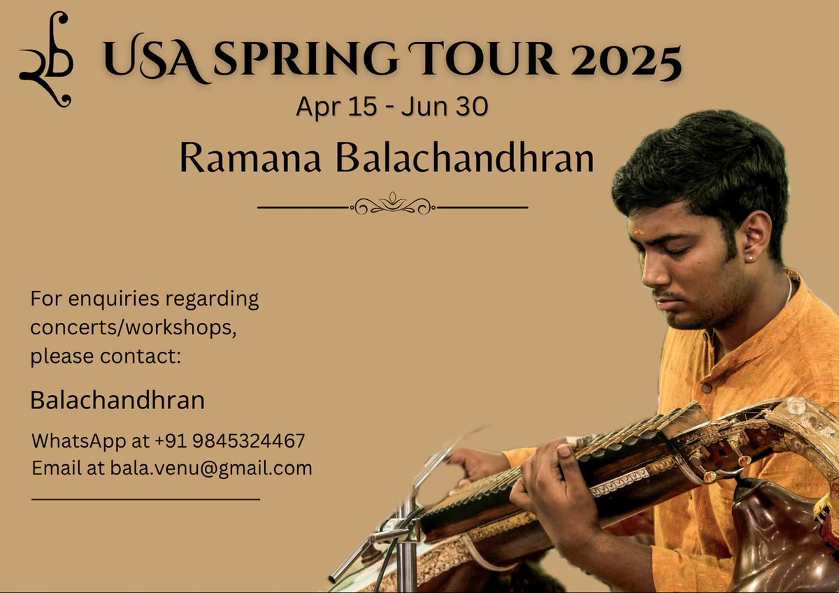 _RamanaB_'s tweet image. See you all 

#ramanabalachandran 
#springtour