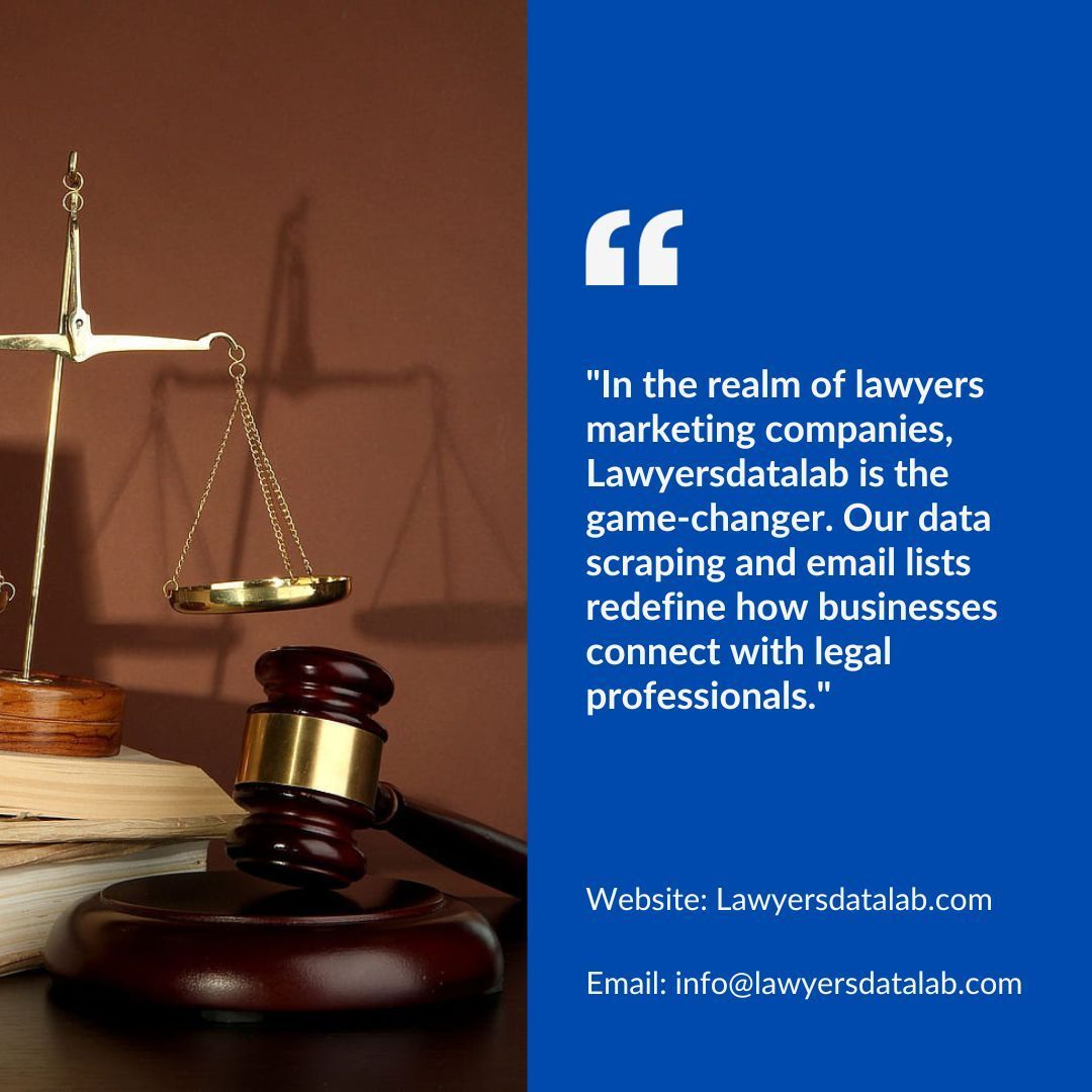 LawyersData's tweet image. Data scraping is a game-changer for lawyers marketing companies! 🔥🌐 Uncover market trends, target the right clients, and elevate your marketing strategies. #LawyersMarketingCompanies #DataDrivenApproach Email: info@lawyersdatalab.com