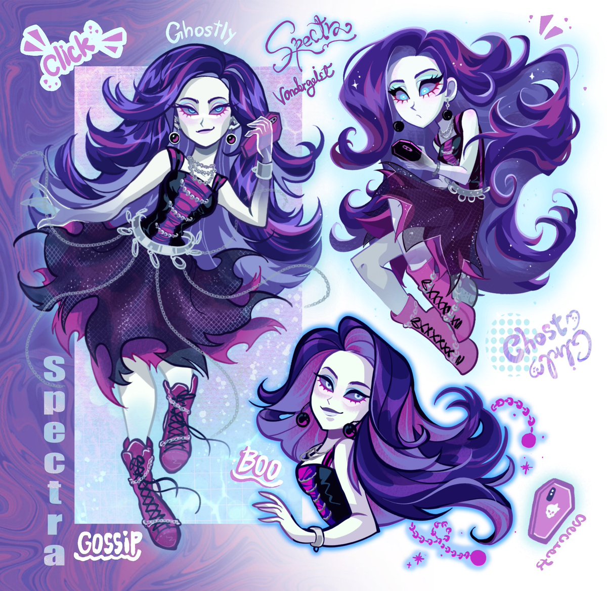 #MonsterHigh #Spectra 
Spectra vondergeist! (gossip ghoul)👻