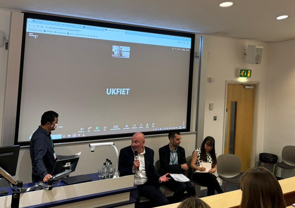 Now moving to a panel discussion chaired by <a href="/purnashrestha/">Purna Kumar Shrestha</a> with:
Oliver Mawhinney <a href="/NEUnion/">National Education Union</a>
<a href="/DarrenN4NASUWT/">Darren Northcott</a> <a href="/NASUWT/">NASUWT</a>
<a href="/Paola_Garcia_Ch/">Paola García Chiñas</a> <a href="/CamEdFac/">Faculty of Education, University of Cambridge</a> 
Discussing the working conditions &amp; continuous professional development #CPD of #teachers
#TeachersMissing <a href="/TeachersFor2030/">Teacher Task Force</a>