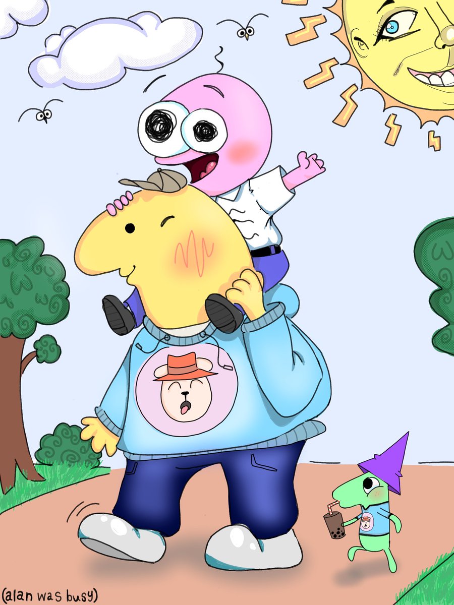weekly_hall's tweet photo. helllo @bbbnonnon i really like your art and i love your reviews, they make me smile :)) i hope you like this art i did :D https://t.co/hCDkg4xuSQ