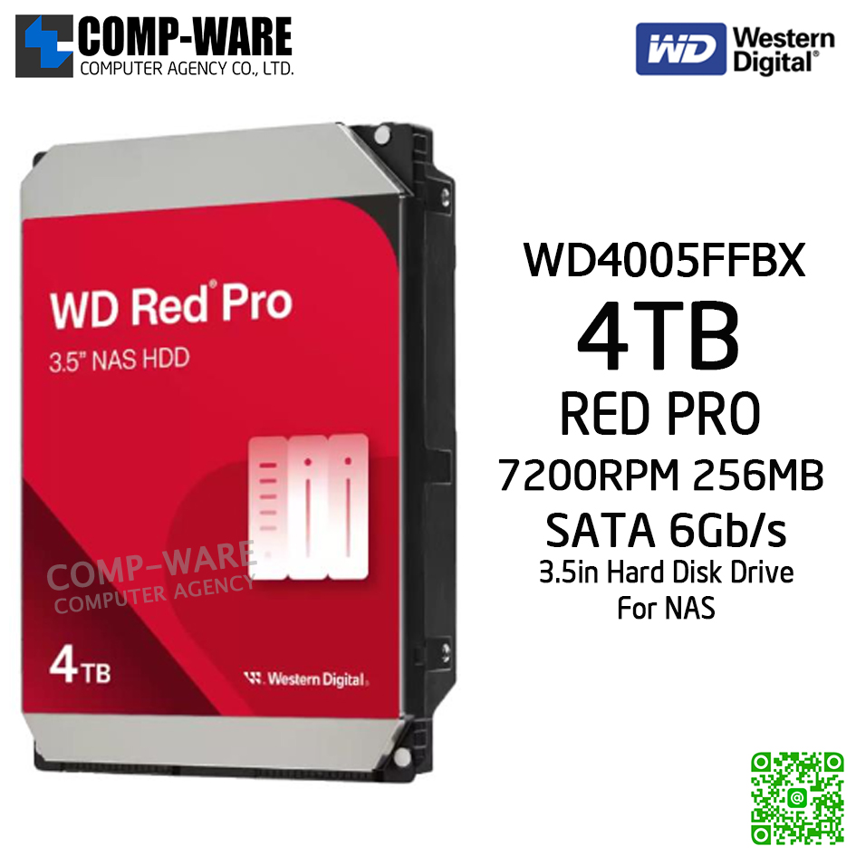 compware's tweet image. WD Red PRO 4TB NAS Hard Disk Drive - 7200RPM SATA 6Gb/s 256MB Cache 3.5Inch - WD4005FFBX  (5Years Warranty)
--
สั่งซื้อได้ที่ &amp;gt;&amp;gt; compware-agency.com/p/4862
--
#compware #saimai #ร้านคอมสายไหม #อุปกรณ์คอมพิวเตอร์ #WD #NASHDD #HDDNAS #REDPRO #Harddiskdrive #4TB