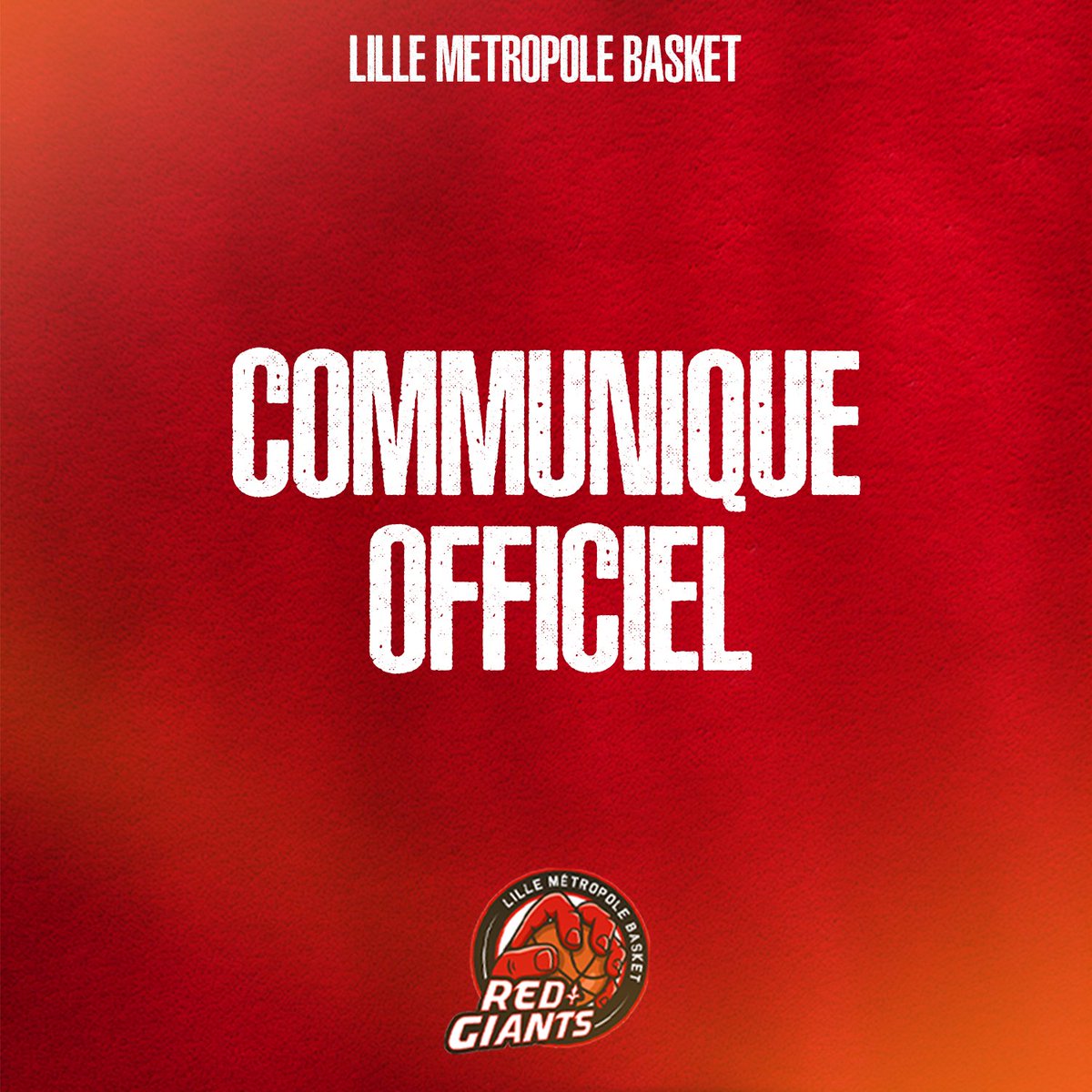 Lille Métropole Basket 🏀 (@lmbasket) on Twitter photo Suite à la réception du courrier officiel ce jeudi en fin d'après-midi, le <a href="/LMBasket/">Lille Métropole Basket 🏀</a> a pris acte de la décision de la DNCCG de ne pas réengager le club en Pro B
Ns sommes actuellement en concertation avec toutes parties prenantes afin de décider de la suite à donner
#redgiants Suite à la réception du courrier officiel ce jeudi en fin d'après-midi, le <a href="/LMBasket/">Lille Métropole Basket 🏀</a> a pris acte de la décision de la DNCCG de ne pas réengager le club en Pro B
Ns sommes actuellement en concertation avec toutes parties prenantes afin de décider de la suite à donner
#redgiants