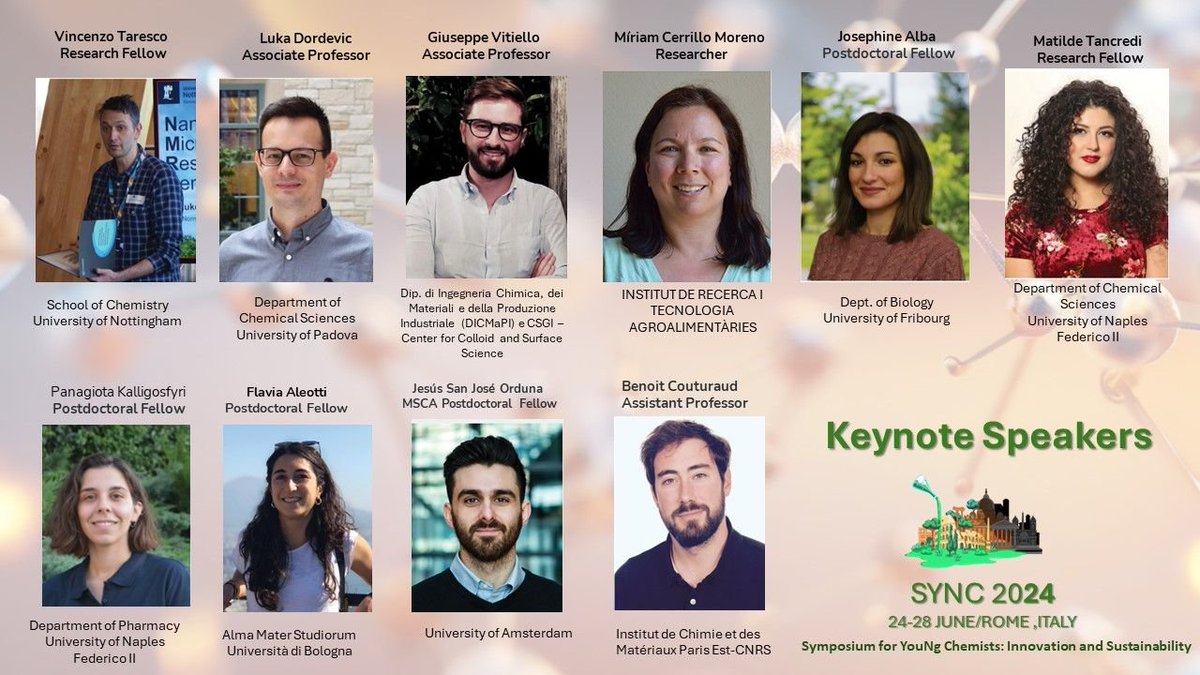 Jesus Sanjosé-Orduna (@jsanjor) on Twitter photo I am very excited and grateful for the invitation to participate as keynote speaker at the fantastic Symposium for Young Chemists in Rome 🙏🏼 See you next Monday! 🤖🌀🧪#GoWiththeFlow #Robochem #SYNC2024 <a href="/ForChemists/">Symposium for YouNg Chemists</a> I am very excited and grateful for the invitation to participate as keynote speaker at the fantastic Symposium for Young Chemists in Rome 🙏🏼 See you next Monday! 🤖🌀🧪#GoWiththeFlow #Robochem #SYNC2024 <a href="/ForChemists/">Symposium for YouNg Chemists</a>