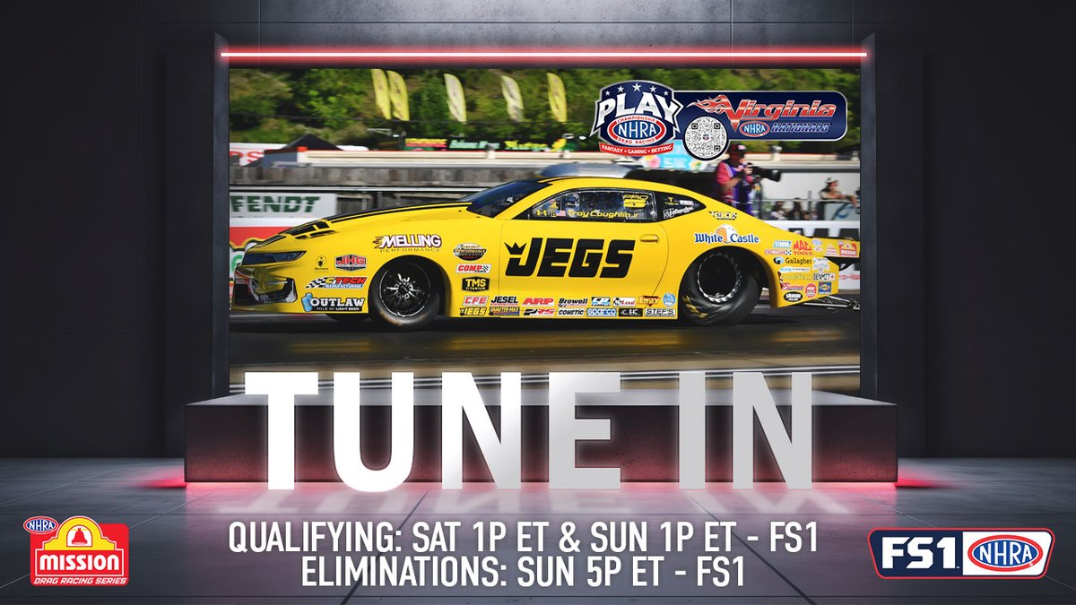 The Coughlin name has been known to the Winner Circle the past two <a href="/NHRA/">NHRA</a> races. <a href="/troycoughlinjr/">Troy Coughlin Jr</a> &amp; Jeg Coughlin Jr. are looking to continue their winning streak at the PlayNHRA Virginia Nationals. 
@elitemotorsllc

#TuneIn on <a href="/FS1/">FS1</a> 
📺 Qual: Sat 1P ET &amp; Sun 1P ET
📺 Elim: Sun 5P ET