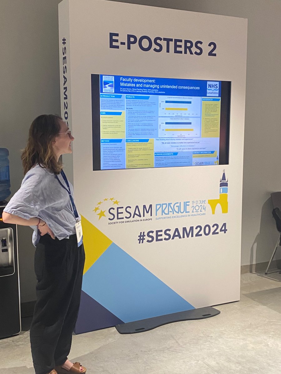 Fantastic work by Laura Havens presenting her simulation faculty development project on learning from mistakes #SESAM2024