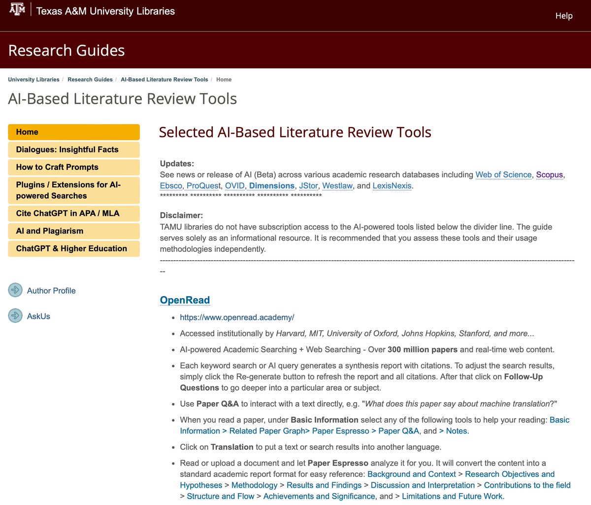 OpenRead (@openread_hq) on Twitter photo Thank you <a href="/TAMU/">Texas A&M University</a> for recognizing <a href="/OpenRead_HQ/">OpenRead</a> as one of the top ๐๐-๐๐๐ฌ๐๐ ๐ฅ๐ข๐ญ๐๐ซ๐๐ญ๐ฎ๐ซ๐ ๐ซ๐๐ฏ๐ข๐๐ฐ ๐ญ๐จ๐จ๐ฅ๐ฌ!
In addition to being a powerful literature review tool, we excel in several other areas:
๐๐ฑ๐ญ๐๐ง๐ฌ๐ข๐ฏ๐ ๐๐๐ฉ๐๐ซ ๐๐๐๐ซ๐๐ก: Access a database of Thank you <a href="/TAMU/">Texas A&M University</a> for recognizing <a href="/OpenRead_HQ/">OpenRead</a> as one of the top ๐๐-๐๐๐ฌ๐๐ ๐ฅ๐ข๐ญ๐๐ซ๐๐ญ๐ฎ๐ซ๐ ๐ซ๐๐ฏ๐ข๐๐ฐ ๐ญ๐จ๐จ๐ฅ๐ฌ!
In addition to being a powerful literature review tool, we excel in several other areas:
๐๐ฑ๐ญ๐๐ง๐ฌ๐ข๐ฏ๐ ๐๐๐ฉ๐๐ซ ๐๐๐๐ซ๐๐ก: Access a database of