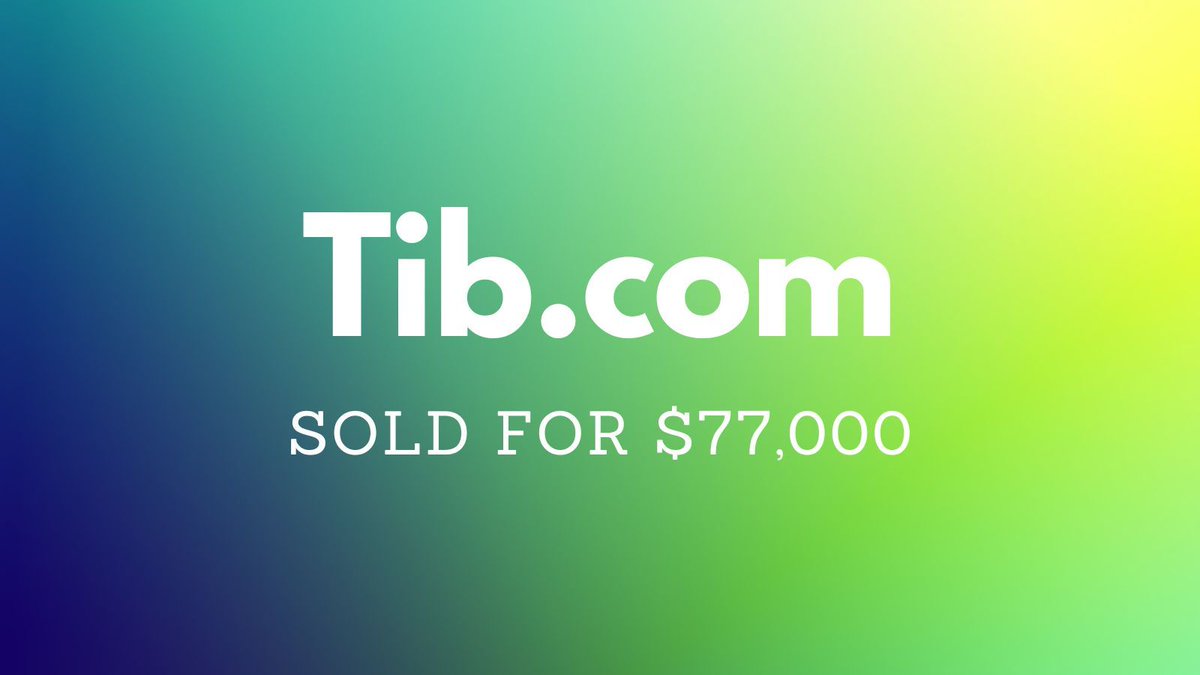 Yesterday saw $536k in domain name sales including:

$77,000 Tib․com
$75,000 Loft․io
$33,000 MtMed․com
$31,000 Bitcoin․tv
$12,669 Teeth․co․uk

Loft․io sold for $3,717 at Sav last month 🔥 

Full list 👉 namebio.com/daily

#Domains