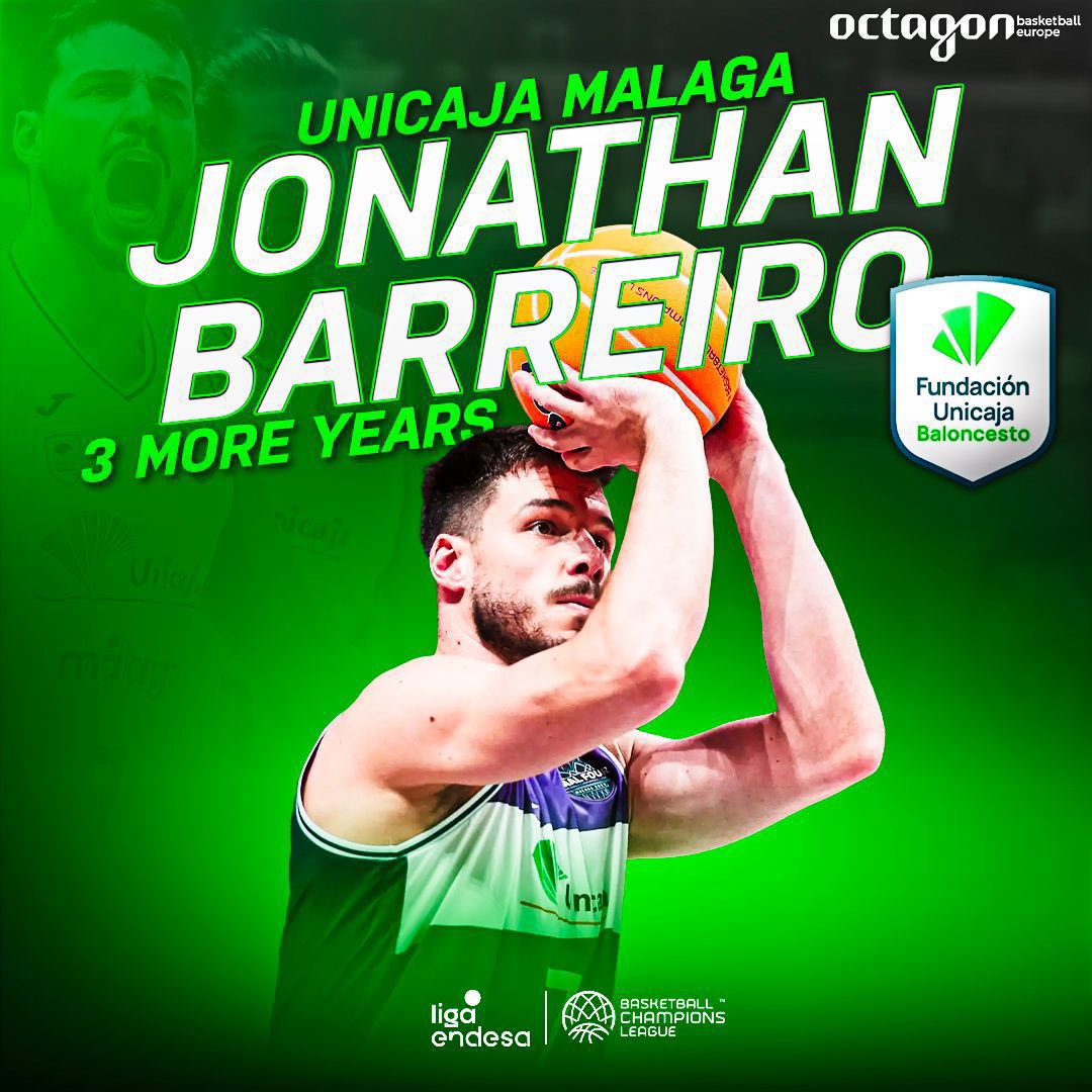 David Carro Funes (@dcarrofairplay) on Twitter photo Extremely proud of <a href="/JBarreiro10/">Jonathan Barreiro</a> for his 3 year extension with top <a href="/ACBCOM/">Liga Endesa</a> and <a href="/BasketballCL/">Basketball Champions League</a> powerhouse <a href="/unicajaCB/">UnicajaCB</a> A true pro able to adjust to the role needed and always delivering in clutch moments when titles are on the line. Where <a href="/OctagonBballEU/">Octagon Basketball Europe</a> happens! @jorgitovazquez9 Extremely proud of <a href="/JBarreiro10/">Jonathan Barreiro</a> for his 3 year extension with top <a href="/ACBCOM/">Liga Endesa</a> and <a href="/BasketballCL/">Basketball Champions League</a> powerhouse <a href="/unicajaCB/">UnicajaCB</a> A true pro able to adjust to the role needed and always delivering in clutch moments when titles are on the line. Where <a href="/OctagonBballEU/">Octagon Basketball Europe</a> happens! @jorgitovazquez9