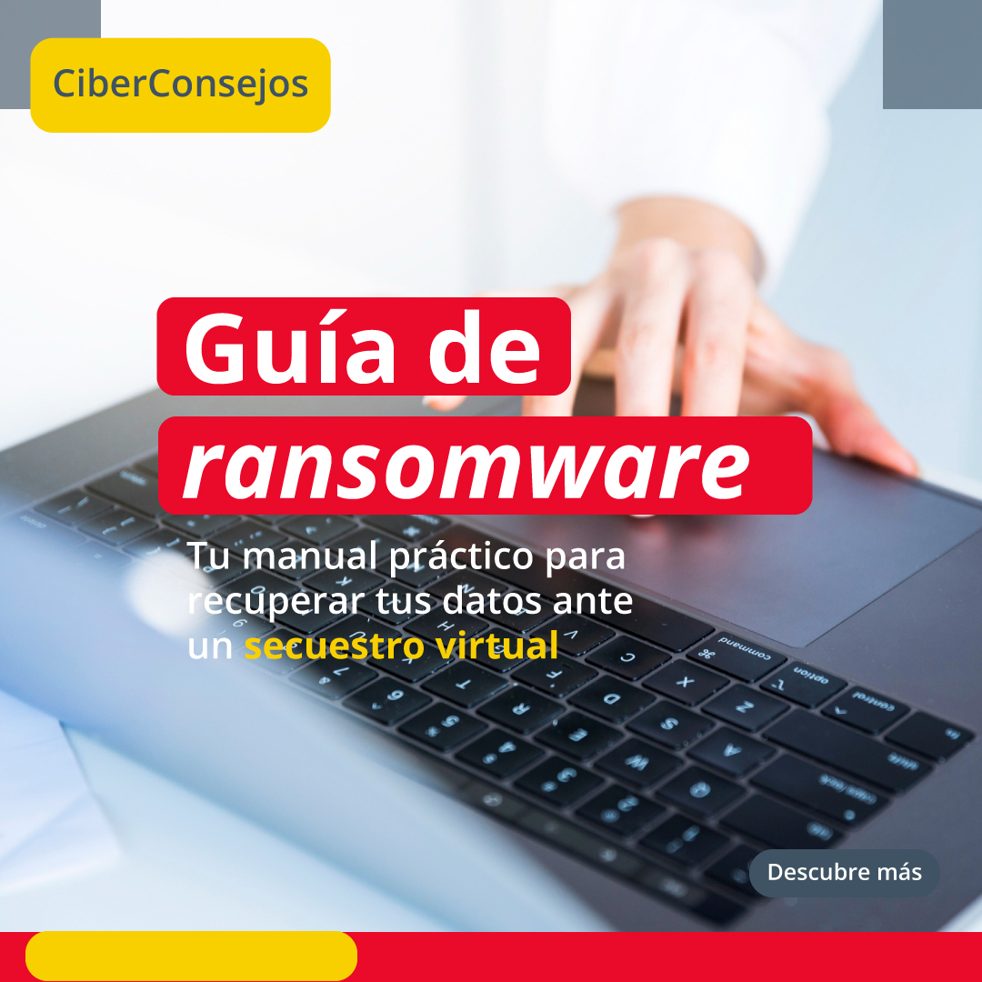 INCIBE's tweet photo. Sea cual sea el tamaño de tu #empresa, protégela de #ciberataques 😈 con nuestra guía sobre el #ransomware 📖.
👉 Disponible en https://t.co/Mv5Px4kYlt
#NextGenerationEU https://t.co/3PvSDFgHad