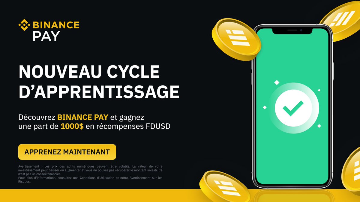 Connaissez-vous bien #Binance Pay ?

Tentez votre chance pour partager 1000 $FDUSD en bons de tokens 👉 100 gagnants !💰
🔸Retweetez et suivez <a href="/binanceafrique/">Binance Afrique</a> 
🔸Identifiez 5 amis pour se joindre à l'amusement avec #BinancePayLearn
🔸Participez au quiz ➡️ binance.com/en/survey/8da9…