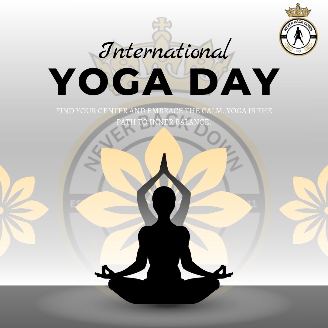 nbdacademy's tweet photo. International Yoga Day🧘🧘‍♀️
.
.
.
.
.
#nbd #neverbackdown #nbdfc #neverbackdownfootballclub #nbdfa #neverbackdownfootballacademy #nbdfamily #yoga #yogaeveryday #internationalyogaday https://t.co/cFeXU47alR