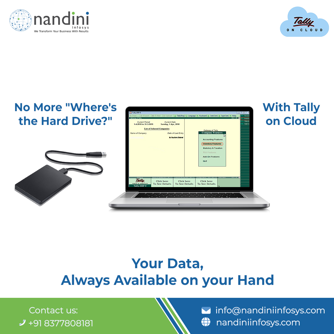 NIPL_HQ's tweet image. Forget about trying to locate files on your hard drive. Tally on Cloud keeps your business data securely stored and readily available at your fingertips—anytime, anywhere.
.
.
.
.
.
#NIFY #nandiniInfosys #NIFYbusiness #tallyoncloud #cloudtally #tallycloud #tally #tallysolutions