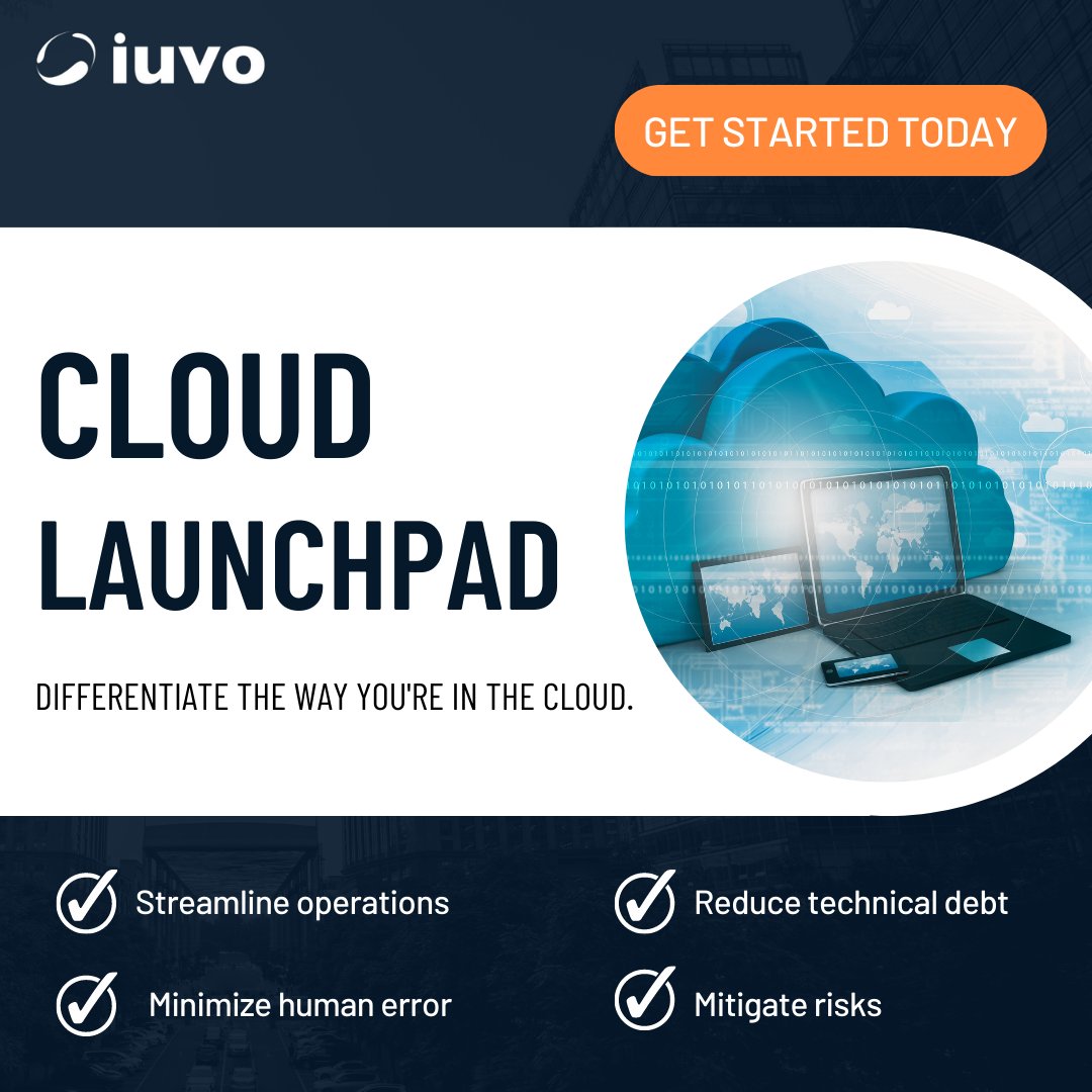 iuvotech's tweet image. Are you managing your #cloudenvironment efficiently? Do you want to mitigate risks and reduce your technical debt? iuvo’s Cloud LaunchPad can streamline your cloud operations and enhance your #ITinfrastructure.
Get started: hubs.ly/Q02zrd1V0
#MSP #ITConsulting #cloudtech