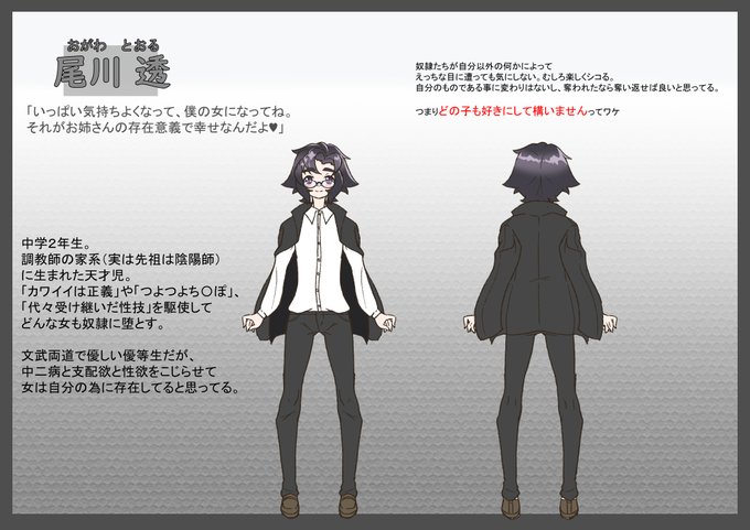 「尾川 透」
調教師の家系に生まれた天才児。
7人の奴隷を自ら躾けたご主人様♥ 