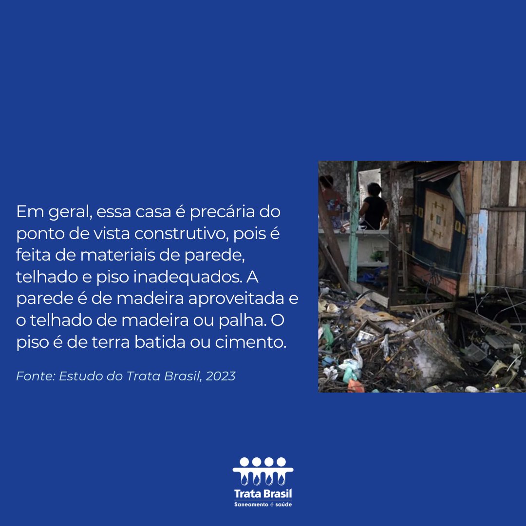 Todos sabem que milhares de pessoas no Brasil sofrem com a falta de  #saneamento básico, mas poucos conhecem de perto a realidade dessas #casas  e de seus moradores. A ausência de água, image size:1080x1080