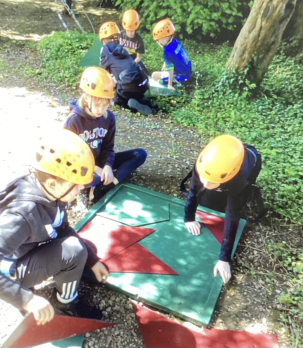 TheIdleCofE's tweet photo. Group 5 had a fun filled morning on the high ropes. As they waited for their turn, they challenged themselves to some teamwork games and problem solving tasks. #courage #love #joy https://t.co/Fe713AZPHZ