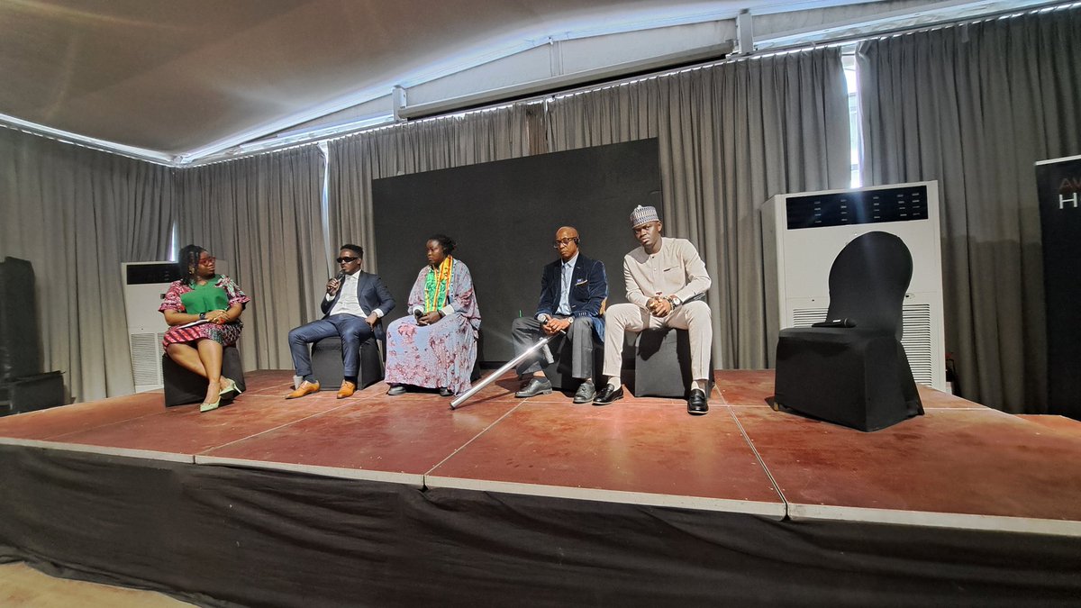 WADEMOSnetwork's tweet photo. Happening now at the #DemoCreativesLaunch: A panel consisting of .@MI_Abaga, @ChiefMoomen, @sisterLbsn and Youssouf Barry (Oscar) are leading the discussions to understand the motivations of creatives, highlight their impact and forge partnerships among donors, CSOs and artistes. https://t.co/KFIRCTQSXJ