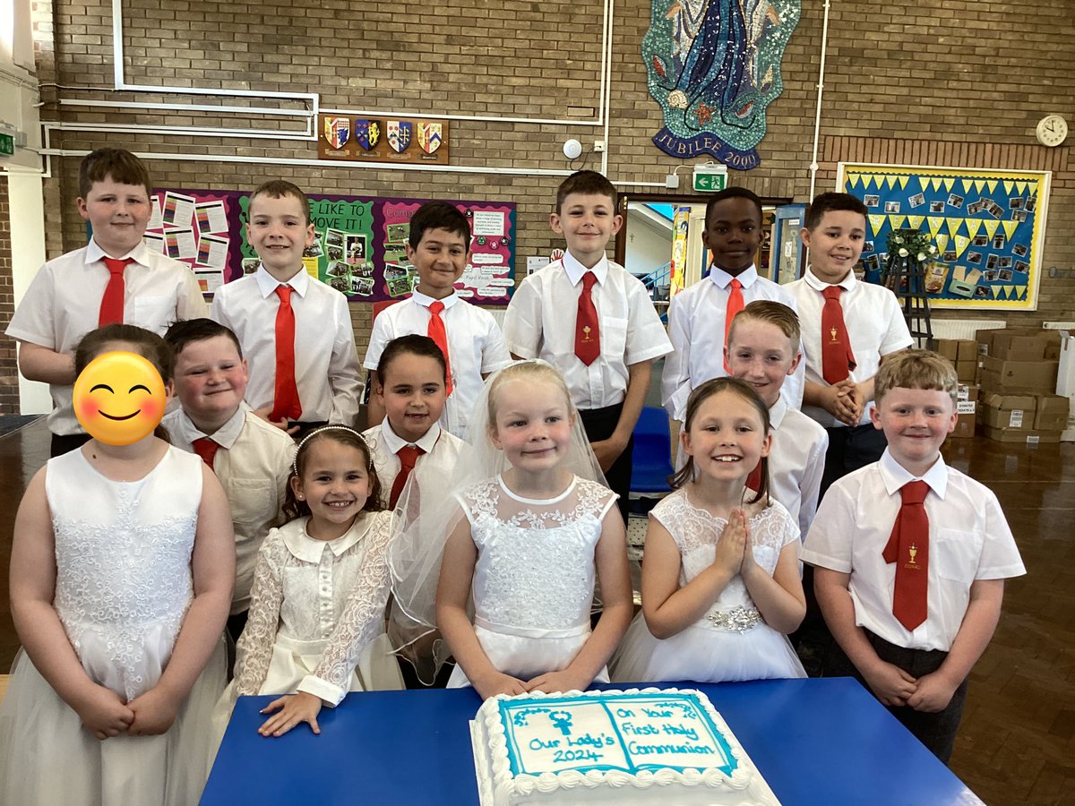 OurLadysCP's tweet photo. Thank you to our school association for the delicious cake and drinks for our Communion breakfast! 🙏 @OurLadyandAllS1 #CST #CatholicLife #SchoolAssociation https://t.co/NVj7WwLh34